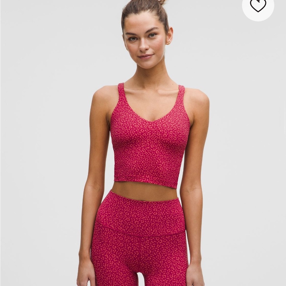 lululemon align tank Leopard Daisy red